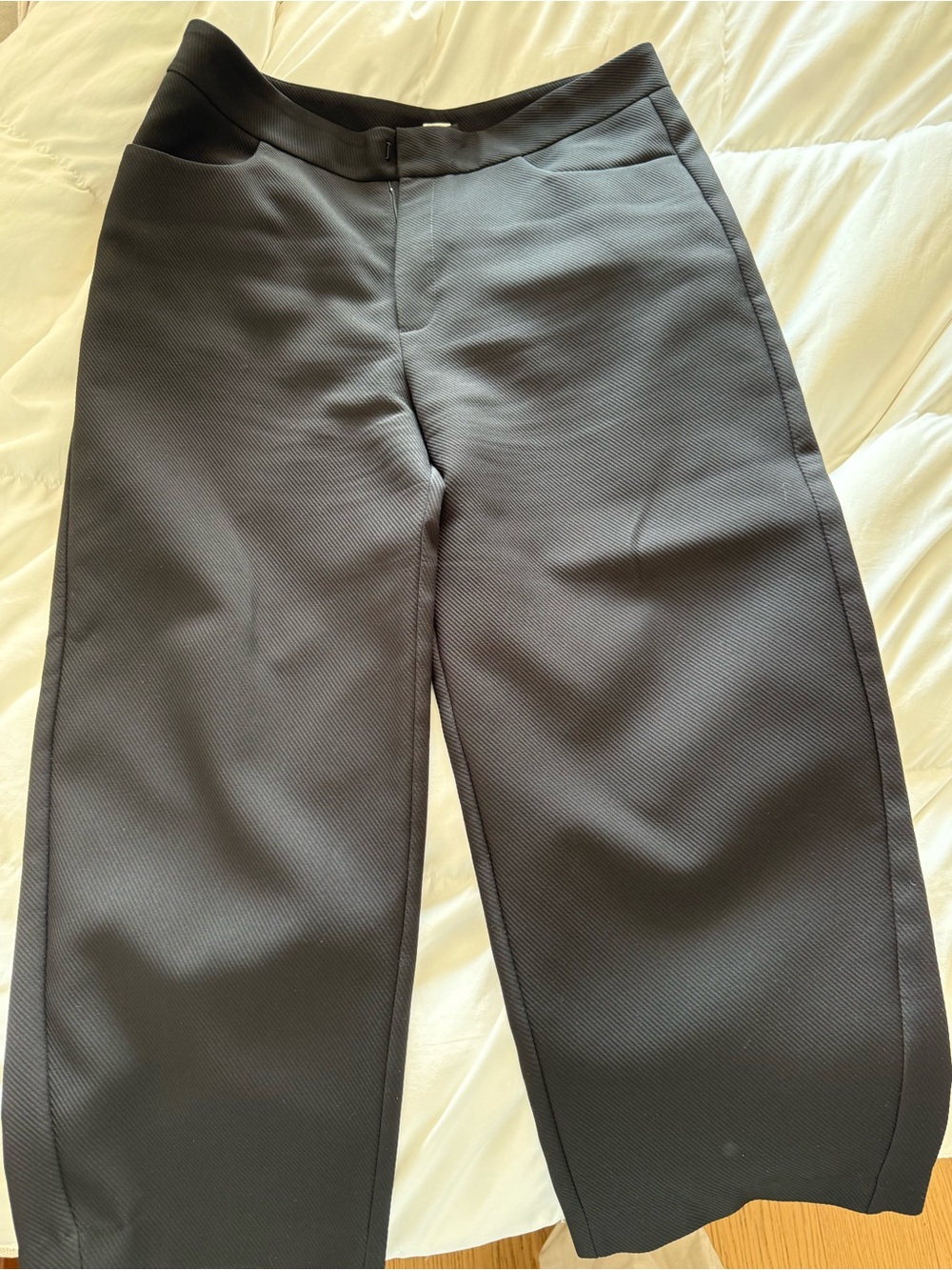 Black Toteme Barrel Leg cotton pants